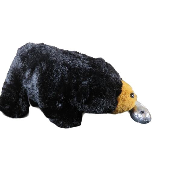Exclusive Rocky Mountaineer Plush Bear Souvenir with Silver Fish Accessory - Picture 3 of 16